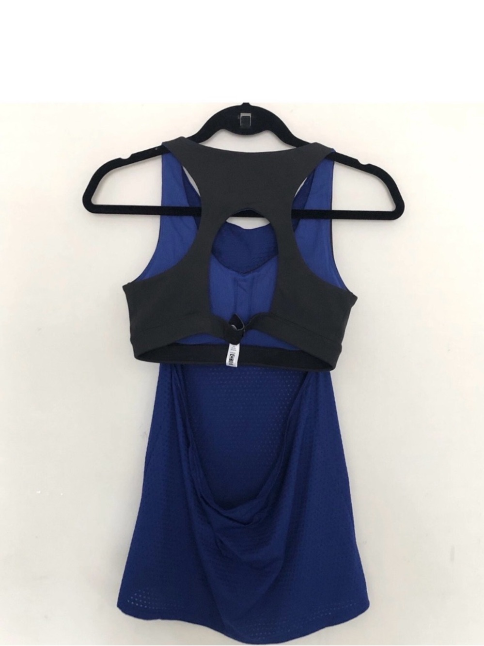 Athleta Blue Racerback Open-Back Tank size small - Picture 4 of 11